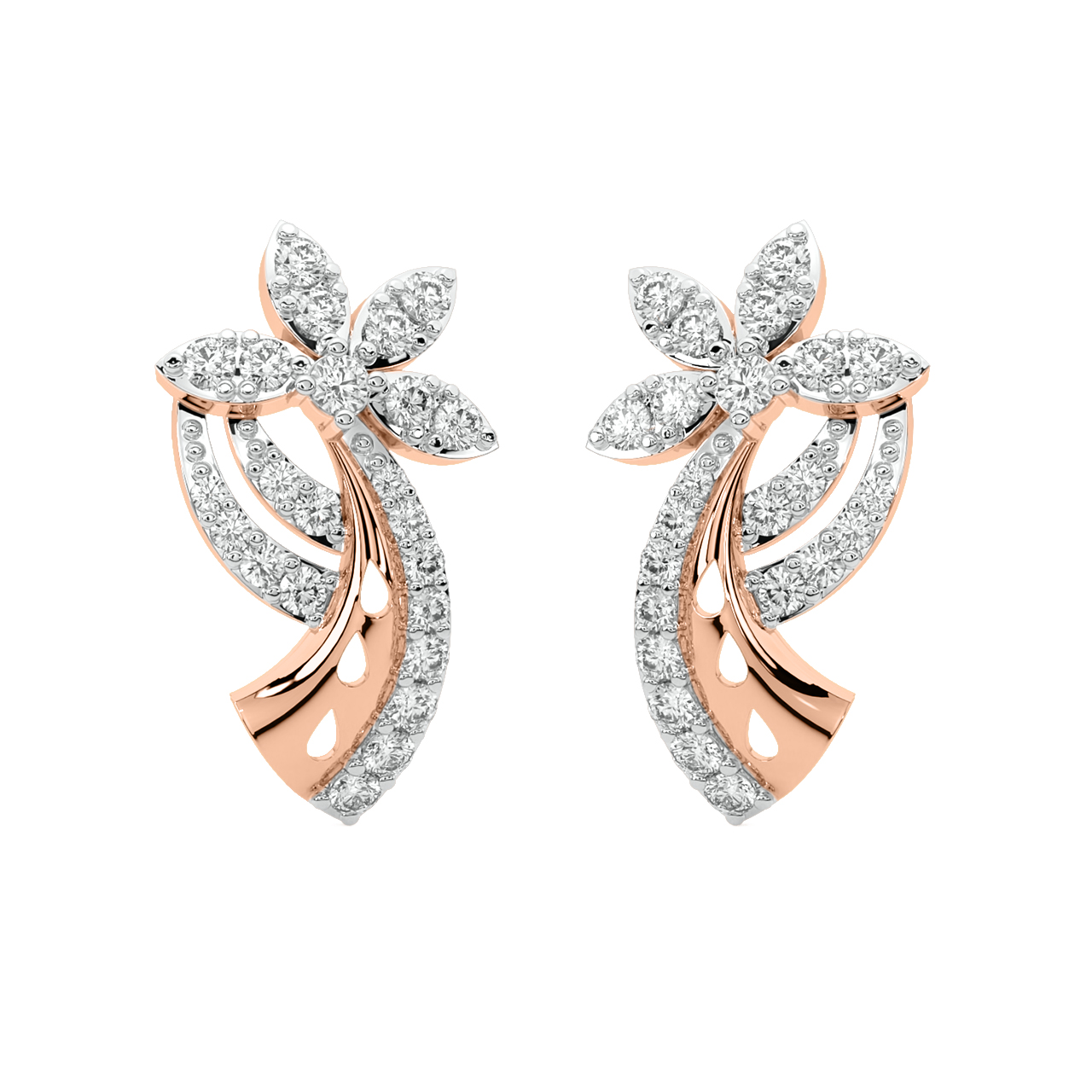 Larisa Round Diamond Stud Earrings